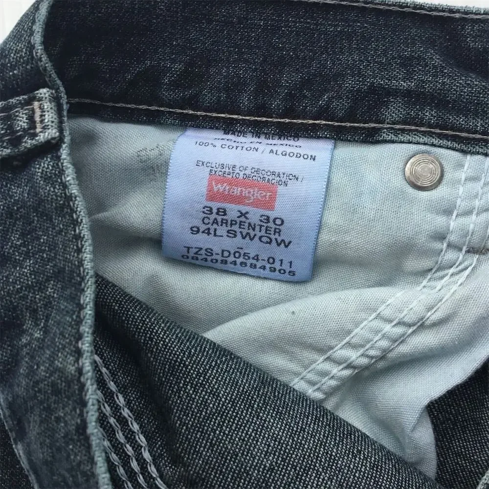 Wrangler Men's‎ Carpenter Jeans 38x30 Dark Wash Relaxed Fit Denim